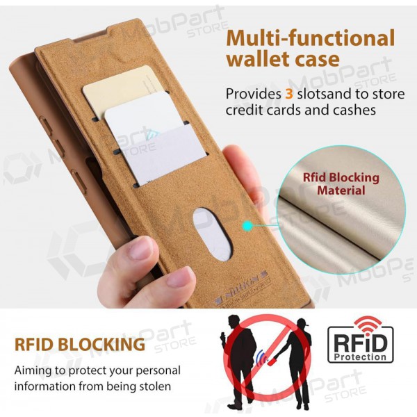 Samsung Galaxy S23 FE case „Nillkin Leather“ (brown) Samsung Galaxy S23 FE case „Nillkin Leather“ (brown)