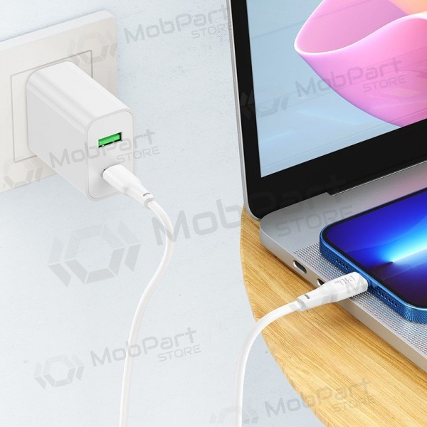 Lightning cable Hoco X93 USB-C to Lightning 2 m PD 20 W white