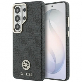 Samsung Galaxy S26 Ultra case - Guess PU Leather 4G Strass Logo Gold Frame Magnetic