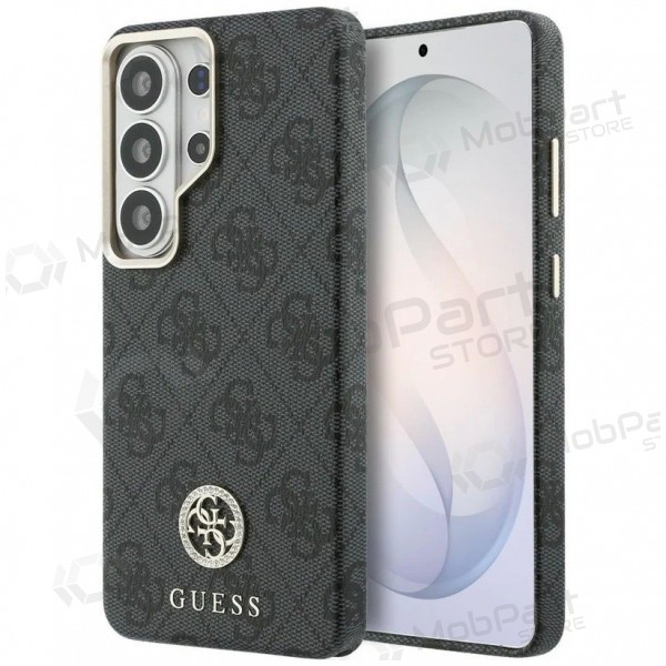 Samsung Galaxy S26 Ultra case - Guess PU Leather 4G Strass Logo Gold Frame Magnetic (black)