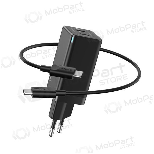 Charger Baseus GaN 45w (20V/3A) + Type-C cable (MacBook) (black)