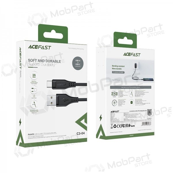 USB cable Acefast C3-04 USB-A to USB-C 1.2m black