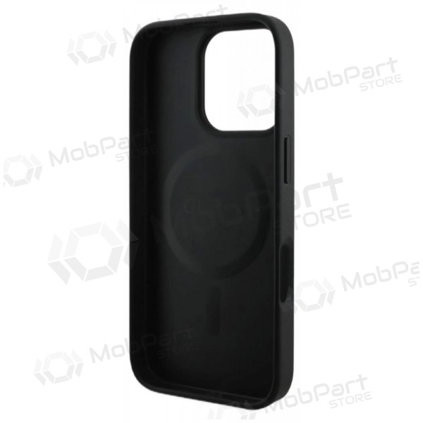 Apple iPhone 16 Pro case - Guess PU Leather 4G Colored Ring MagSafe (black)