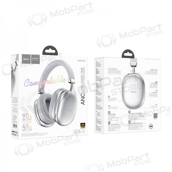 Wireless headphones Hoco W35 Max ANC silvers