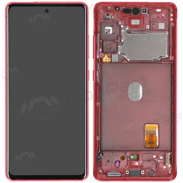 Samsung Galaxy S20 FE screen (red) (with frame) (original) Samsung Galaxy S20 FE screen (red) (with frame) (original)