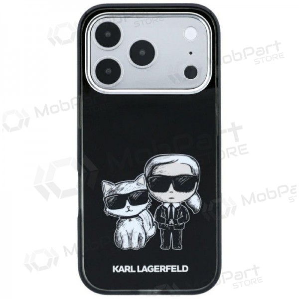 Apple iPhone 18 Pro case - Karl Lagerfeld PU Semi Wrap Smooth Sketch Bodies MagSafe (black)