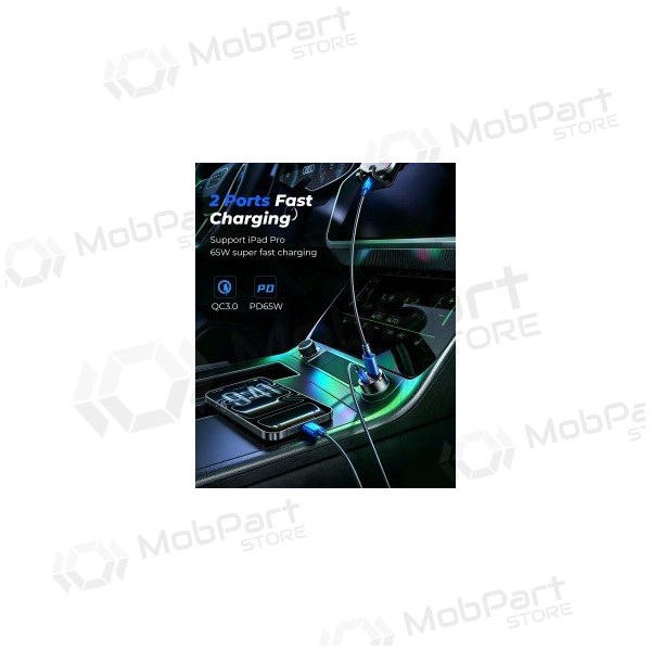 Car phone charger Joyroom JR-CCN18 65 W USB-C + USB-A black