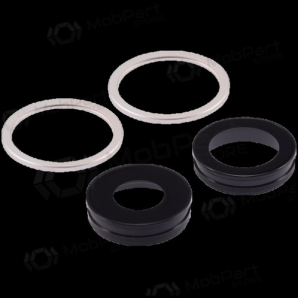 Apple iPhone 11 camera glass / lens (2pcs) (silver) (with frame)