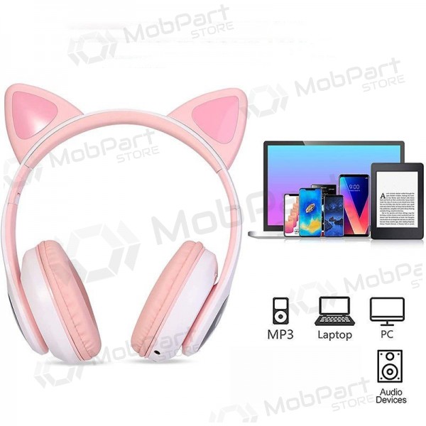Wireless headphones Cat Glow on-ear with microphone USB-C + 3.5 mm