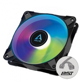 ARCTIC P12 PWM PST A-RGB, housing fan, 4-pin, 120mm, black