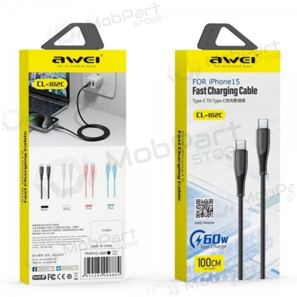USB cable Awei CL-182i USB-C to Lightning 1.0m white