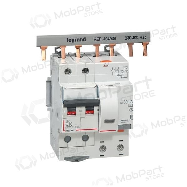 Current drain relay with automatic switch Legrand 411057 (C, 10A, 4P, 30mA, 230V)