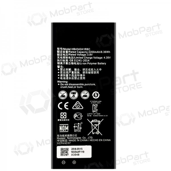 Huawei Y6 / Y5-2 / Honor 4A (HB4342A1RBC) battery / accumulator (2200mAh)