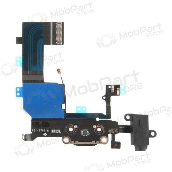 Apple iPhone 5C charging dock port and microphone flex (black) Apple iPhone 5C charging dock port and microphone flex (black)