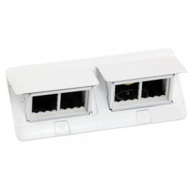 Recessed modular box 2x4 mod. Legrand 654004 (metal, white)