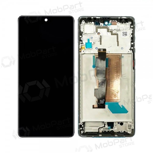 Ekranas Xiaomi Poco F5 5G su lietimui jautriu stikliuku and rėmeliu Blue OLED
