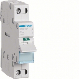 Isolator switch Hager SBN132 (1P, 32A, 230V, 1 module)