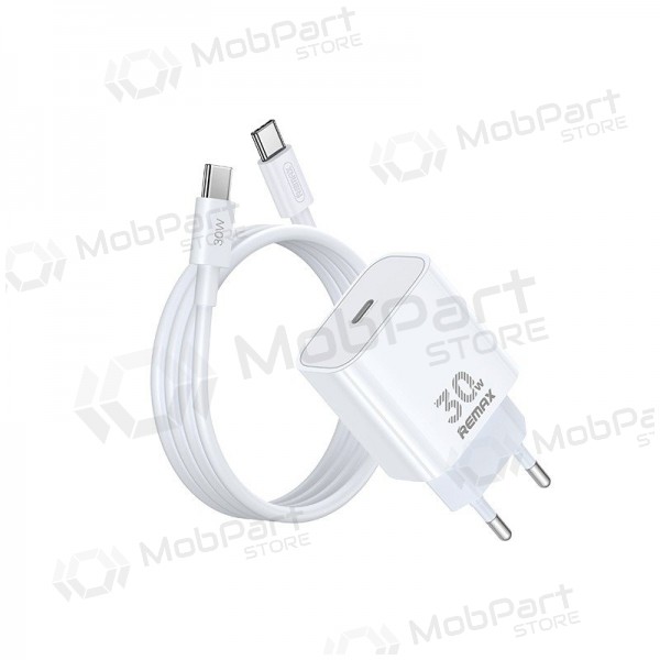 Phone charger Remax RP-U71 30 W GaN USB-C with USB-C cable 1 m white