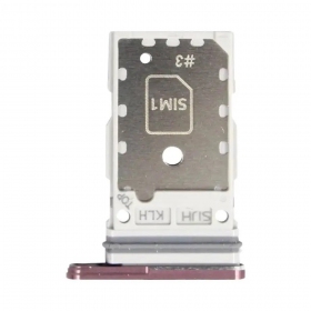 Samsung Galaxy S22 Ultra Dual SIM card holder (Burgundy) (service pack) (original)