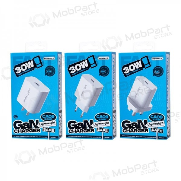 Phone charger Remax CA09 30 W USB-C white