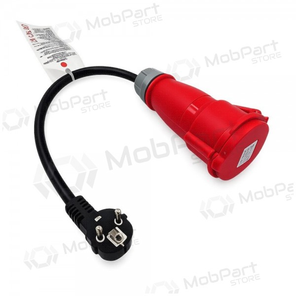 Adapter Reach CEE 16A 400 V to 220 V Schuko black