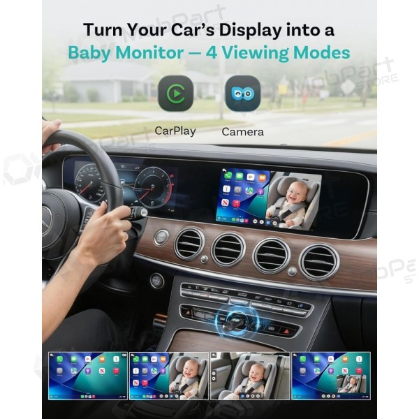 Wireless CarPlay adapter Ottocast Cabin Care CA520-T with mobile nanny function black