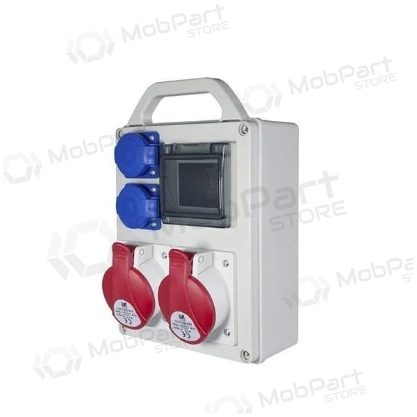 PawBol B.SLIM-4S-2S plastic panel 4 mod + sockets (2x16A/250V 1x32A/5P 1x16A/5P)