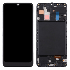 Samsung A305 Galaxy A30 (2019) ekranas (black) (with frame) (service pack) (original)