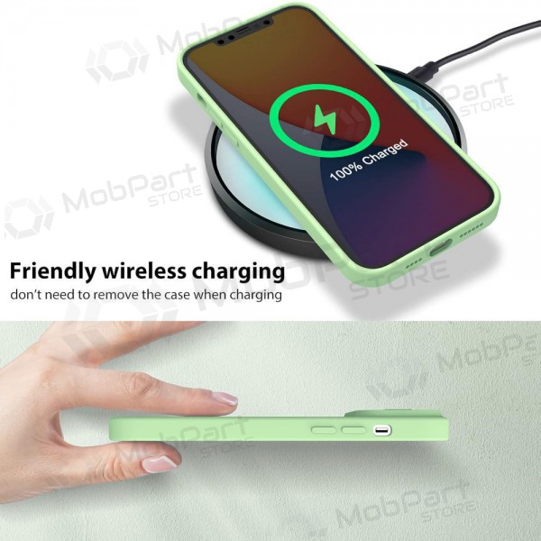 Apple iPhone 15 case „Nillkin Silicone“ (light green)