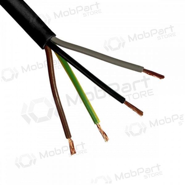 Lietkabelis OMY cable BVV-LL 4x1.5mm2 (black, 100m)