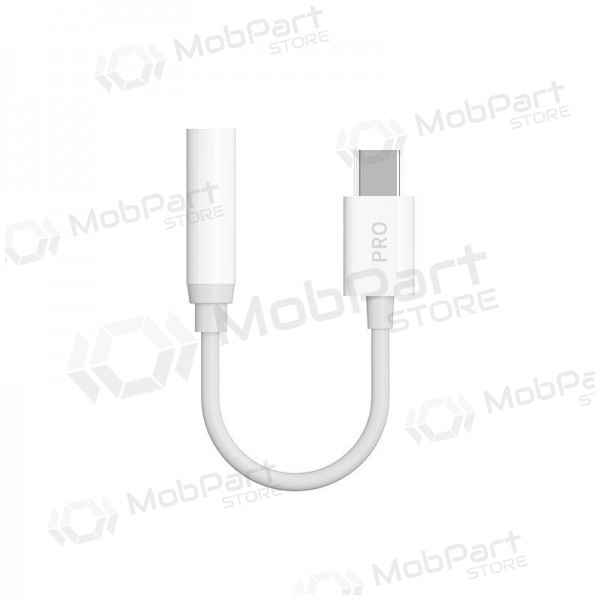 Audio adapter Dudao L16CPro USB-C to 3.5 mm white