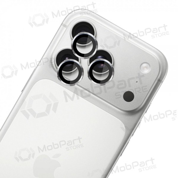 Apple iPhone 18 Pro, 18 Pro Max protective tempered glass for camera - 3MK Lens Pro (silver)