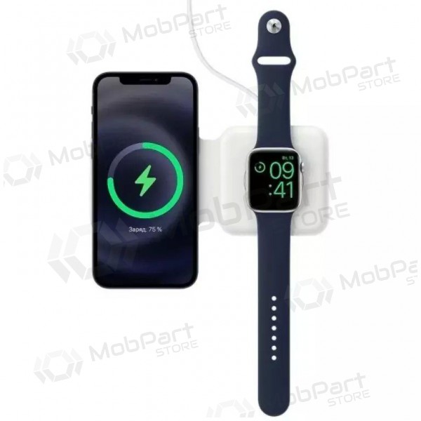 Charger wireless 2in1 Smart Phone, Watch MagSafe 10W (white)