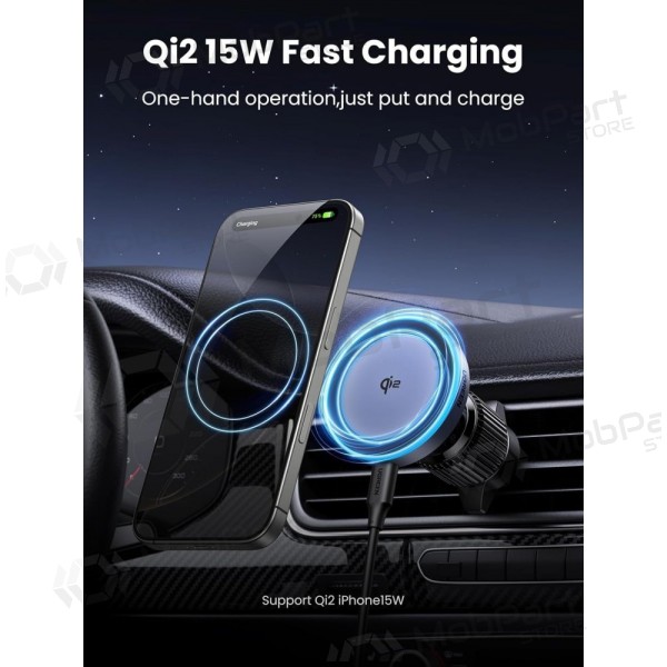 Automobilinis laikiklis-charger Ugreen W708 MagSafe 15W (35970) black