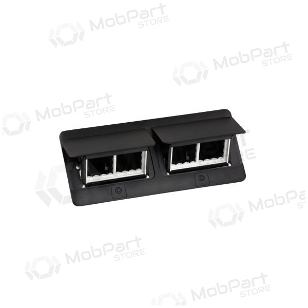 Recessed modular box 2x4 mod. Legrand 654005 (metal, black)
