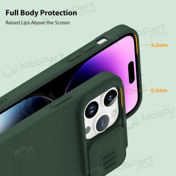 Apple iPhone 15 Pro case „Nillkin Silicone“ (dark green) Apple iPhone 15 Pro case „Nillkin Silicone“ (dark green)