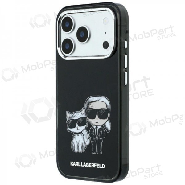 Apple iPhone 18 Pro case - Karl Lagerfeld PU Semi Wrap Smooth Sketch Bodies MagSafe (black)