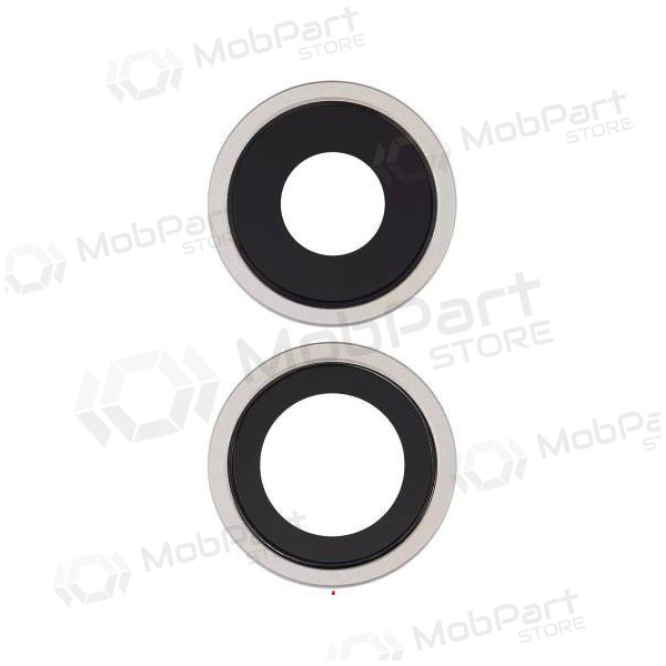 Apple iPhone 11 camera glass / lens (2pcs) (silver) (with frame)