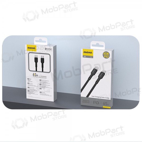 USB-C cable Dudao L9C USB-C to USB-C 2 m 65 W black