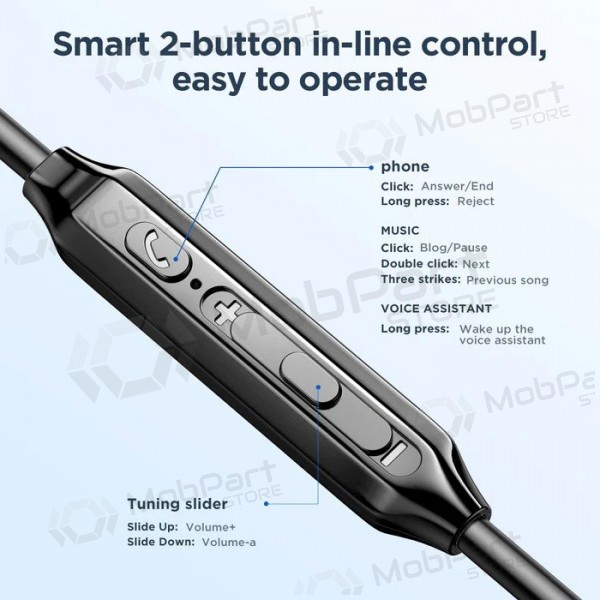 Headphones Joyroom JR-EW02 3.5mm juodos