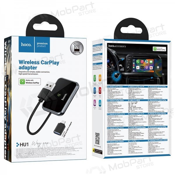 CarPlay adapter Hoco HU1 wireless black