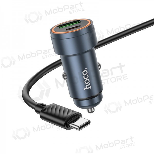 Car phone charger Hoco Z57A 30 W USB-C + USB-A with USB-C cable 1 m