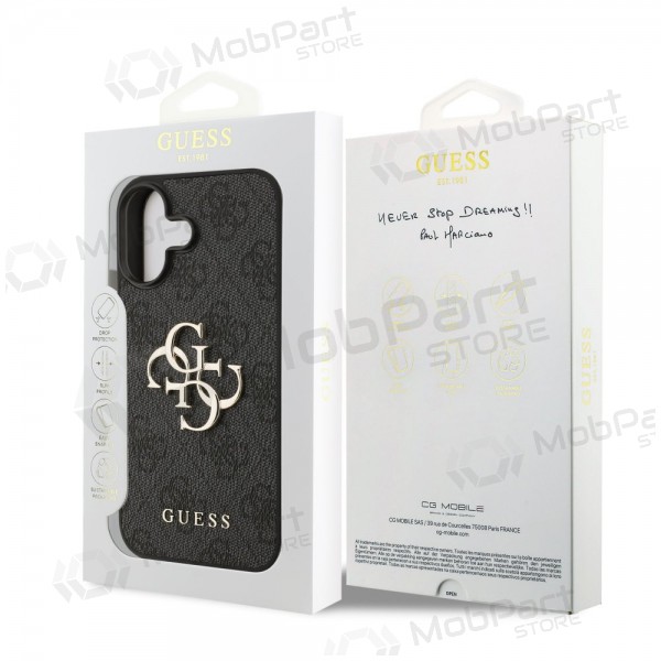 Apple iPhone 17 case - Guess PU 4G Metal Logo (grey)