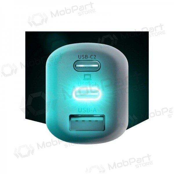 Charger 3MK HyperCharger 65W 2xUSB-C, 1xUSB-A PD 3.0/QC 4.0 (white)