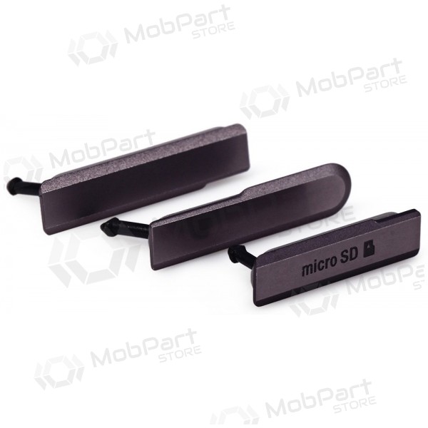 Sony Xperia Z1 Compact D5503 SIM, MicroSD and microUSB side covers (black) (original) Sony Xperia Z1 Compact D5503 SIM, MicroSD and microUSB side covers (black) (original)