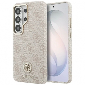 Samsung Galaxy S26 Ultra case - Guess PU Leather 4G Strass Logo Gold Frame Magnetic