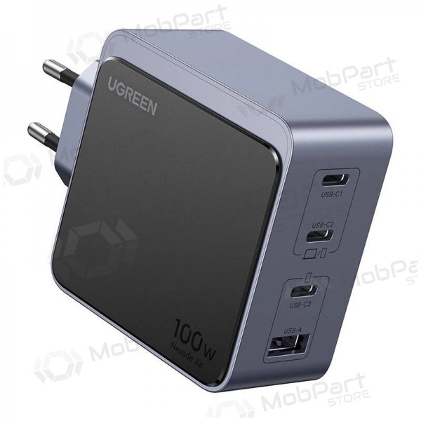 Network charger Ugreen X565 100 W GaN 3x USB-C + USB-A grey