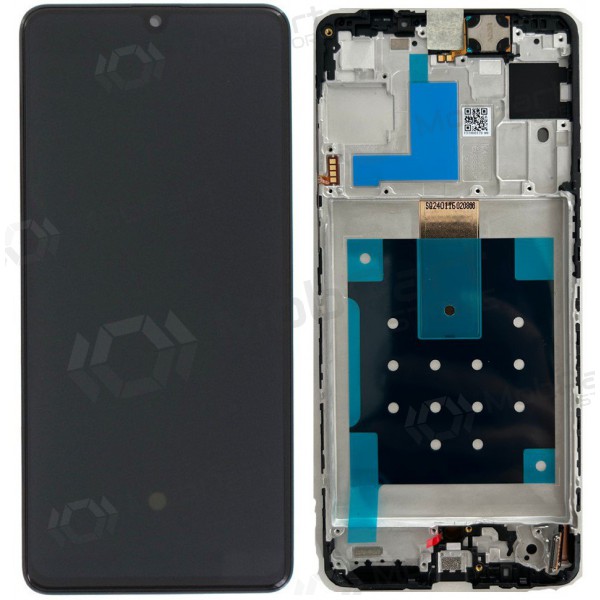 Ekranas Samsung M556 M55 5G su lietimui jautriu stikliuku and rėmeliu Black original (service pack)