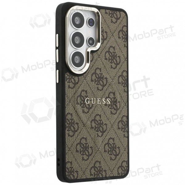 Samsung Galaxy S26 Ultra case - Guess PU Leather 4G Gold Frame Magnetic (brown)