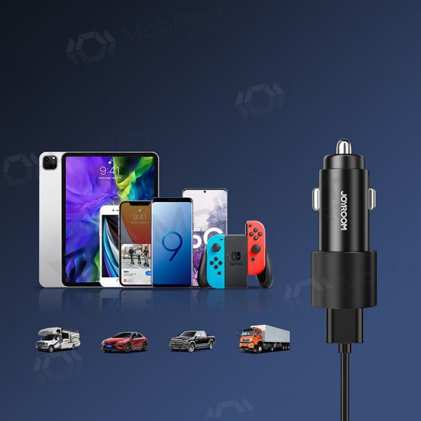 Charger automobilinis Joyroom JR-CL10 LED 2xUSB 24W (black)